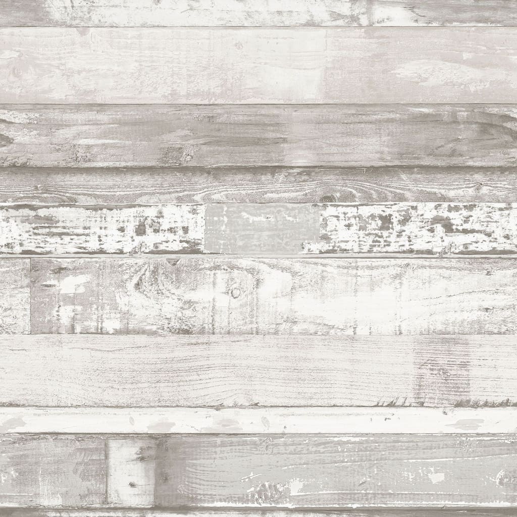 Noordwand Behang Homestyle Wood Gebroken Wit En Grijs