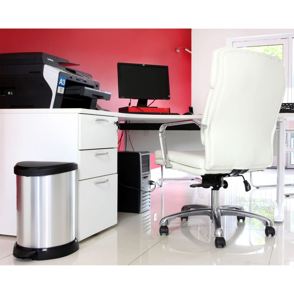 Curver Pedaalemmer Deco D-Vormig Zilverkleurig