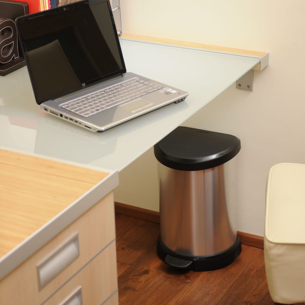 Curver Pedaalemmer Deco D-Vormig Zilverkleurig