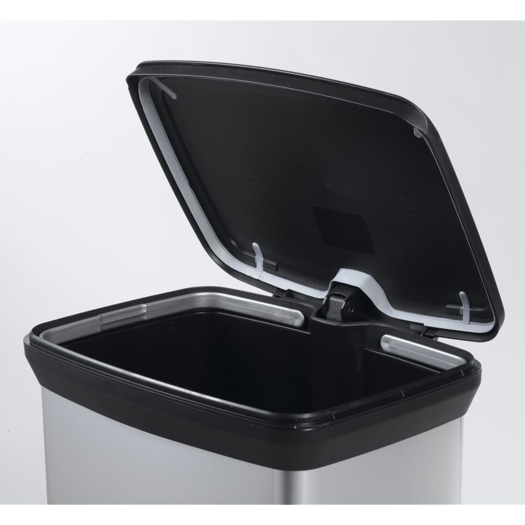 Curver Pedaalemmer Deco Rechthoekig Zilverkleurig