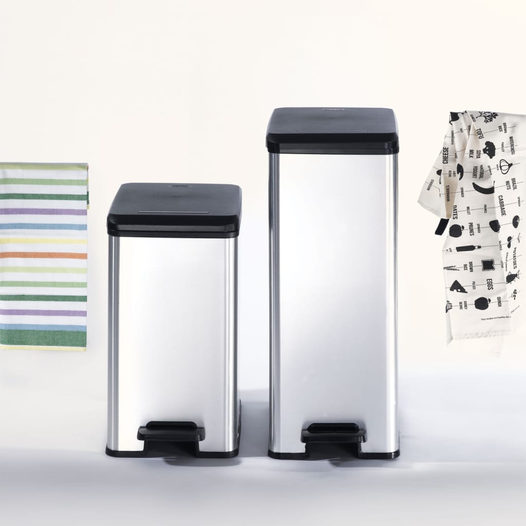 Curver Pedaalemmer Deco Smal Zilverkleurig