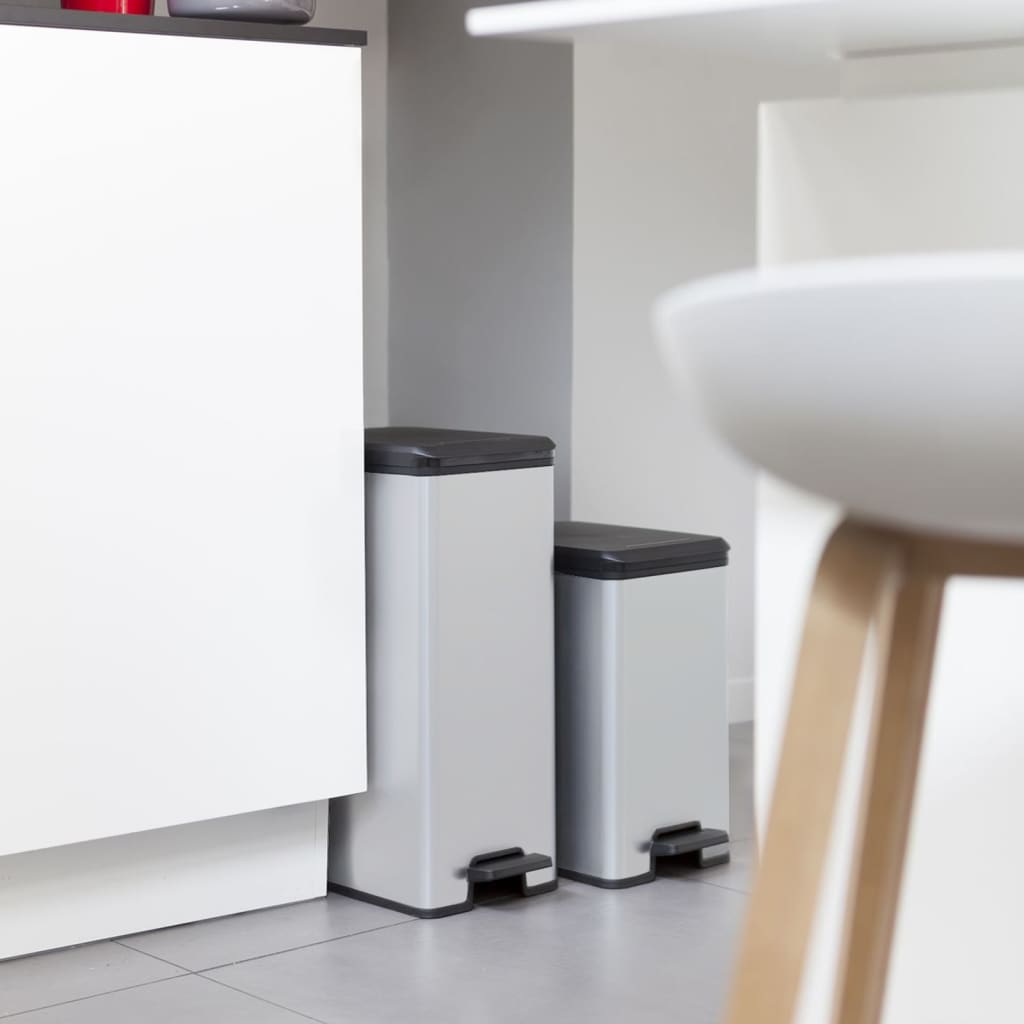 Curver Pedaalemmer Deco Smal Zilverkleurig