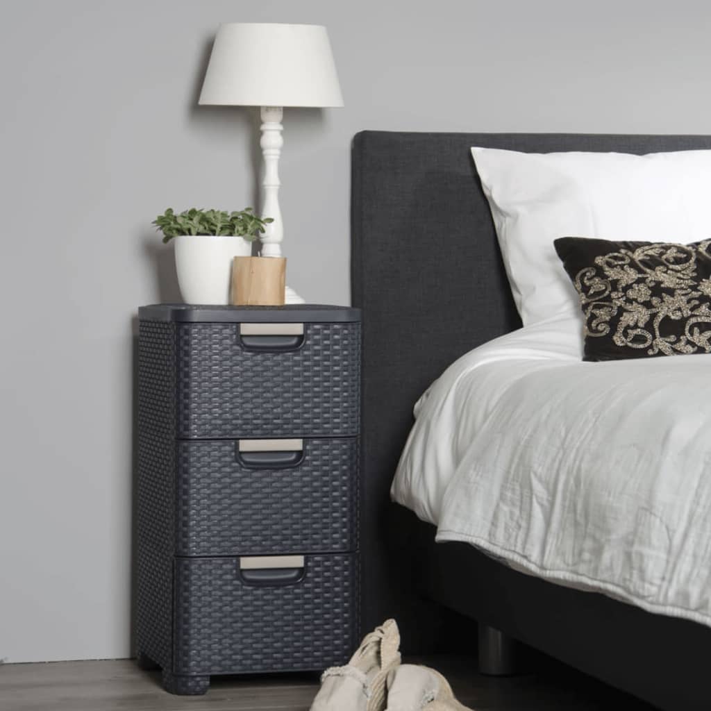 Curver Ladekast Style 3X14 L Antracietkleurig