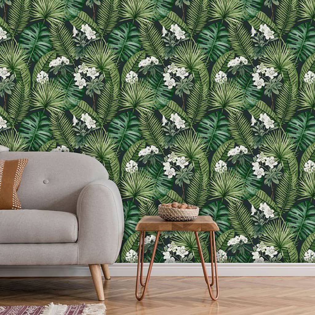 Dutch Wallcoverings Behang Eden En Donkergroen