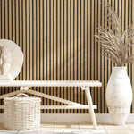 Noordwand Behang Botanica Wooden Slats Zwart En