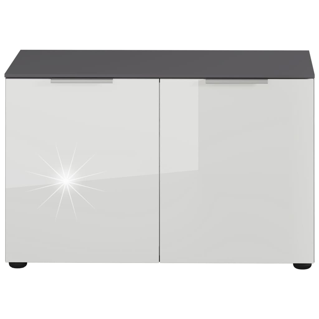 Germania Schoenenbank Gw-Rimini 75X40X48 Cm Grafietkleurig En Wit