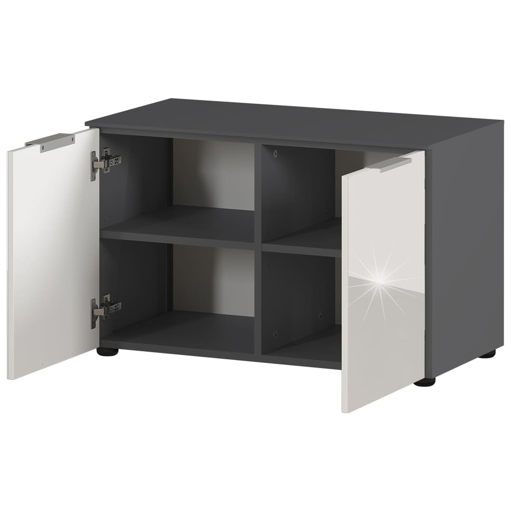 Germania Schoenenbank Gw-Rimini 75X40X48 Cm Grafietkleurig En Wit