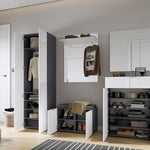 Germania Schoenenbank Gw-Rimini 75X40X48 Cm Grafietkleurig En Wit