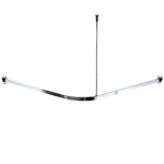 Ridder Hoekdouchegordijnrail Met Haken Universeel Chroom 52500