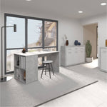 Fmd Bureau Met Zijschappen 117X73X75 Cm Betonkleurig