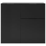 Fmd Kast Met Lade En Deuren 89,1X31,7X81,3 Cm Zwart