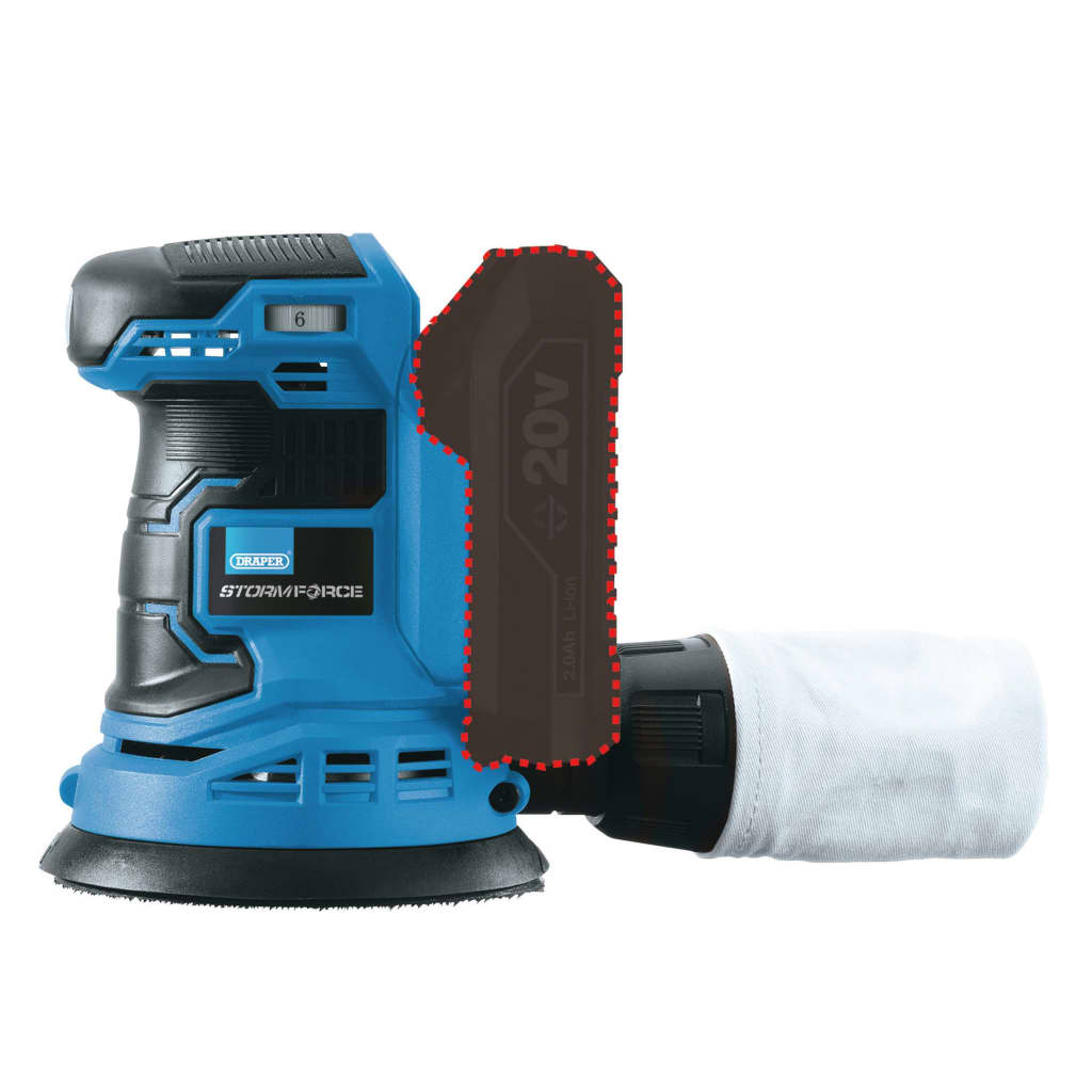 Draper Tools Vlakschuurmachine Zonder Accu Storm Force 20 V