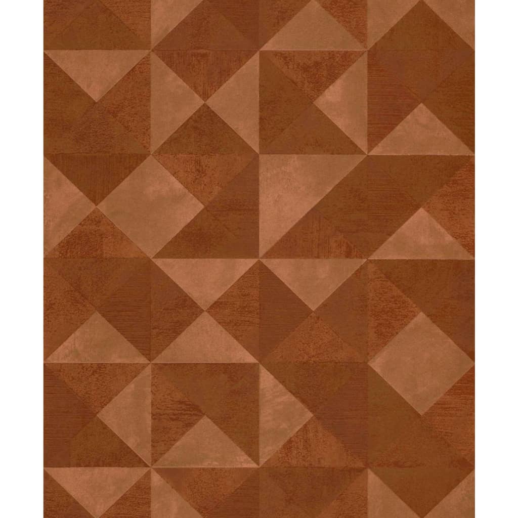 Noordwand Behang Topchic Graphic Shapes Facet Metallic Oranje