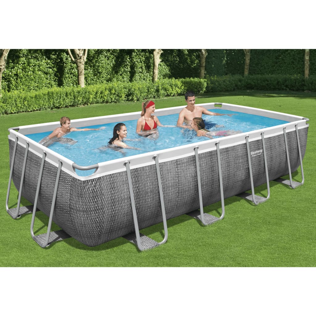 Bestway Zwembadset Power Steel Rechthoekig