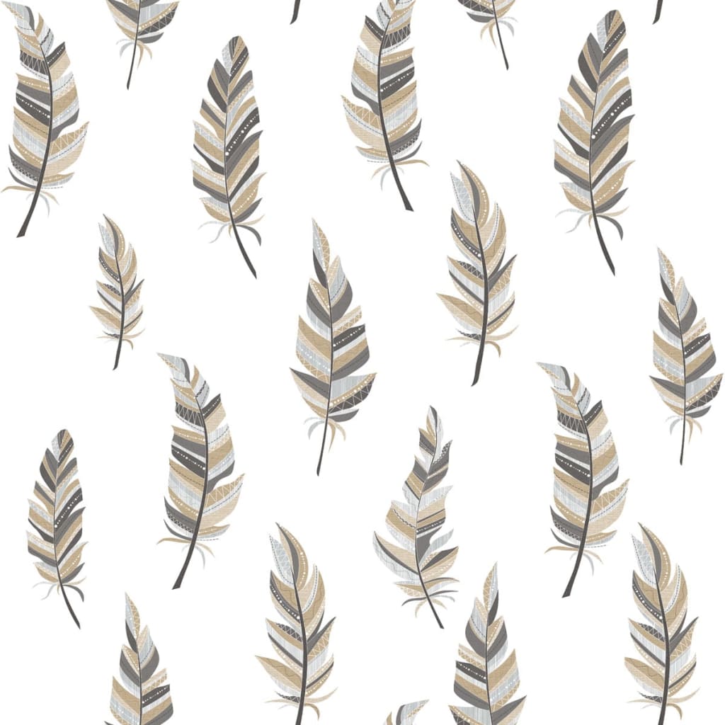 Noordwand Behang Urban Friends & Coffee Feathers Wit En Kleurig