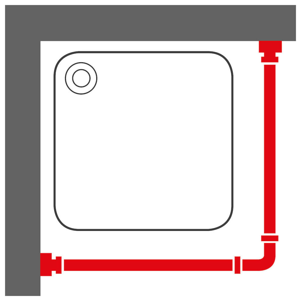 Sealskin Hoekdouchegordijnstang 90X90 Cm Kleurig