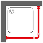 Sealskin Hoekdouchegordijnstang 90X90 Cm Kleurig