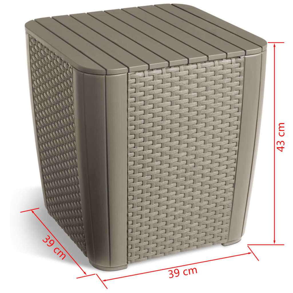 Keter Bijzettafel Luzon Kleurig Cappuccino