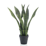 Emerald Kunstplant Sansevieria In Pot 55 Cm Betongrijs