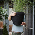 Capi Bloempot Nature Rib Taps Kblr362 Zwart