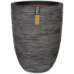 Capi Bloempot Nature Rib Elegant Laag Kofz782 Antraciet