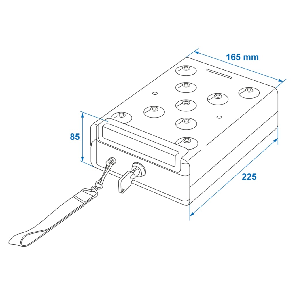 Proplus Kluis Met Houder 225X165X85 Mm Staal