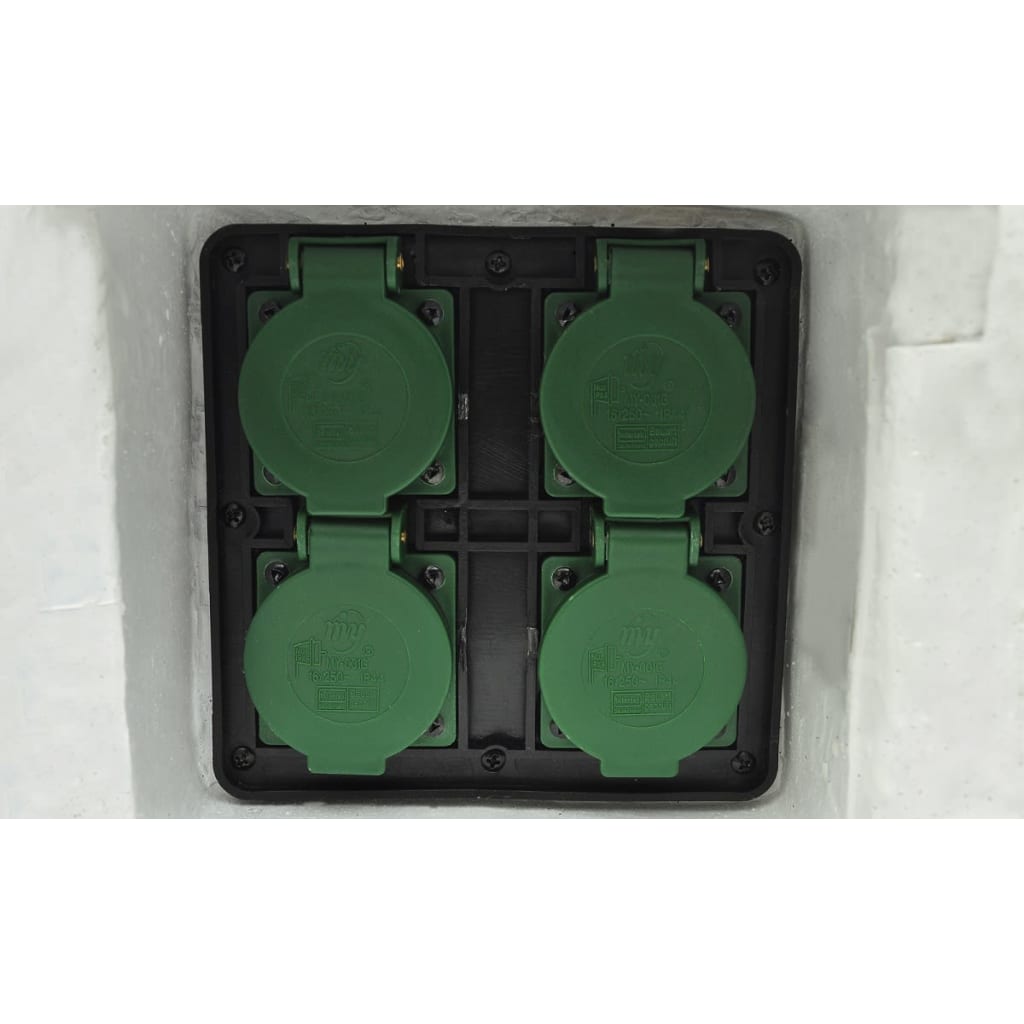 Tuinstopcontact 4 Ingangen Waterproof Resin