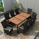 -Delige Tuinset Met Kussens Poly Rattan