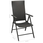 -Delige Tuinset Met Kussens Aluminium Zwart