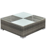 5-Delige Loungeset Met Kussens Poly Rattan Grijs