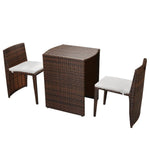 -Delige Bistroset Met Kussens Poly Rattan