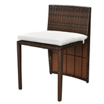 -Delige Bistroset Met Kussens Poly Rattan