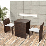 -Delige Bistroset Met Kussens Poly Rattan