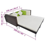 -Delige Loungeset Met Kussens Poly Rattan