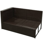 -Delige Loungeset Met Kussens Poly Rattan