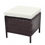 -Delige Loungeset Met Kussens Poly Rattan