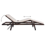 Ligbed Met Kussen Poly Rattan