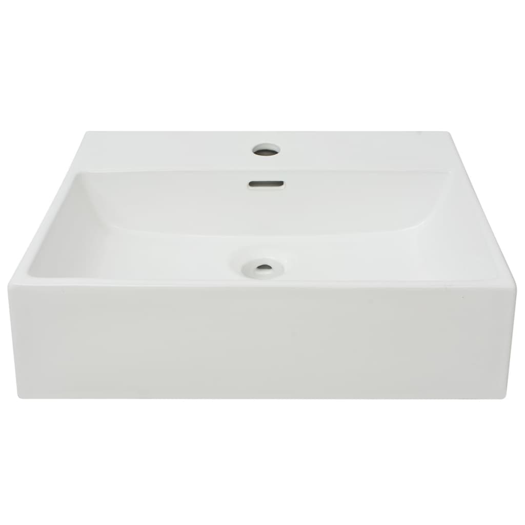Wastafel Met Kraangat Wit 51,5X38,5X15 Cm Keramiek