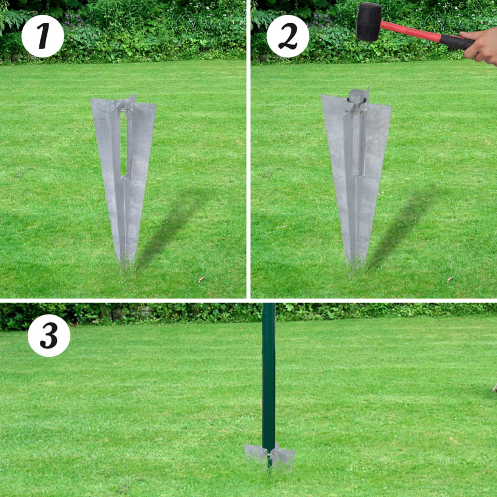 Euro Hek 0X0,8 M Staal Groen