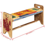 Bank 100X30X50 Cm Massief Gerecycled Hout