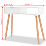 Wandtafel 80X30X72 Cm Massief Grenenhout