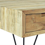 Tv-Meubel 120X35X35 Cm Massief Teakhout Zwart