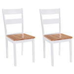 Eetkamerstoelen 2 St Massief Rubberwood Wit