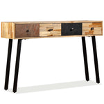 Wandtafel 120X30X76 Cm Massief Gerecycled Teakhout