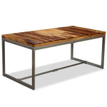 Eettafel 180 Cm Massief Sheeshamhout En Staal