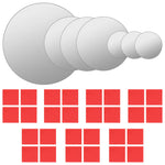 Wandspiegelset Rond Glas 7-Delig