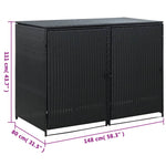 Containerberging Dubbel 148X80X111 Cm Poly Rattan