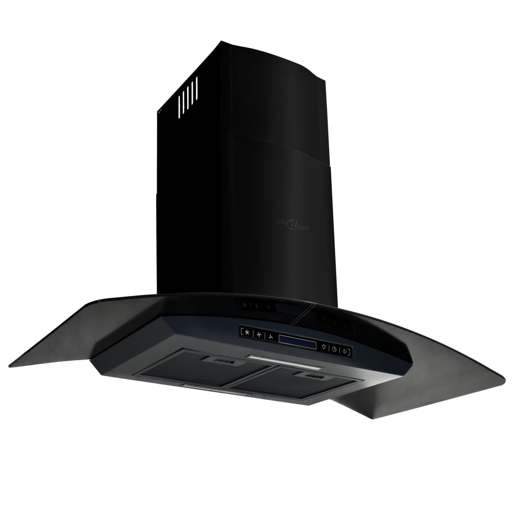 Wandafzuigkap 756 M³/U 90 Cm Roestvrij Staal Zwart