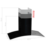 Wandafzuigkap 756 M³/U 90 Cm Roestvrij Staal Zwart