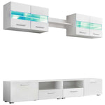 Tv-Wandmeubelset Met Led-Verlichting Hoogglans 5-Delig